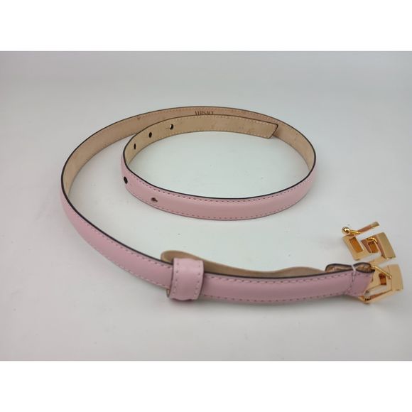 Versace Women\'s Pink Greca Detail Leather Belt Size 75 / 30 main image 4